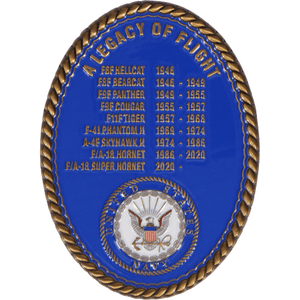 Aeroplane Apparel Company Commemorative Coins Official U.S. Navy Blue Angels "Legacy of Flight" Challenge Coin