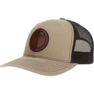Aeroplane Apparel Company Headwear Khaki/Coffee Boeing Air Transport Inc Logo Heritage Trucker Hat - Buckskin