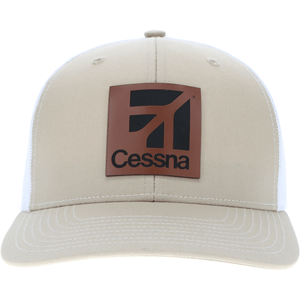 Aeroplane Apparel Company Headwear Khaki/White Cessna Modern Logo Heritage Trucker Hat - Walnut
