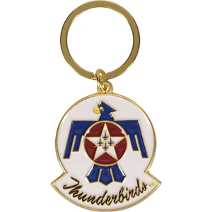 Aeroplane Apparel Company Pins Patches Lanyards Keychains Official U.S. Air Force Thunderbirds Double-Sided Enamel Keychain