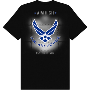 Aeroplane Apparel Company Shirts S / Navy Blue U.S. Air Force Rivet Over T-Shirt by Aeroplane Apparel Co.