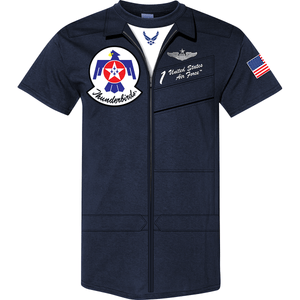 Aeroplane Apparel Company Shirts S / Navy Blue U.S. Air Force Thunderbirds Flight Suit T-Shirt by Aeroplane Apparel Co.