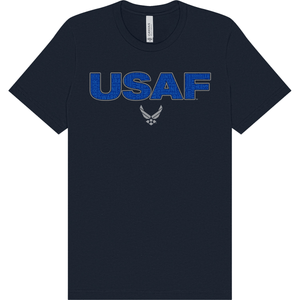 Aeroplane Apparel Company Shirts S / Navy U.S. Air Force Values Reflective T-Shirt by Aeroplane Apparel Co.