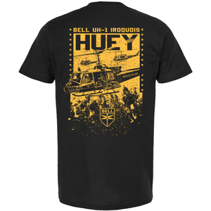 Aeroplane Apparel Company Shirts Small / Black Bell UH-1 Huey Officially Licensed T-Shirt
