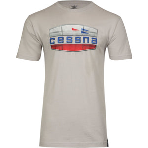 Aeroplane Apparel Company Shirts Small / Silver Cessna 70's Vintage Logo Officially Licensed T-Shirt