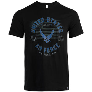 U.S. Air Force Fly, Fight, Win T-Shirt by Aeroplane Apparel Co.