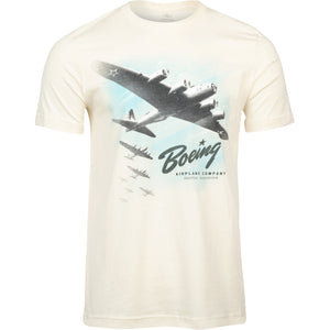Boeing B-17 Flying Fortress Ad Officially Licensed Aeroplane Apparel Co. Men's T-Shirt - PilotMall.com