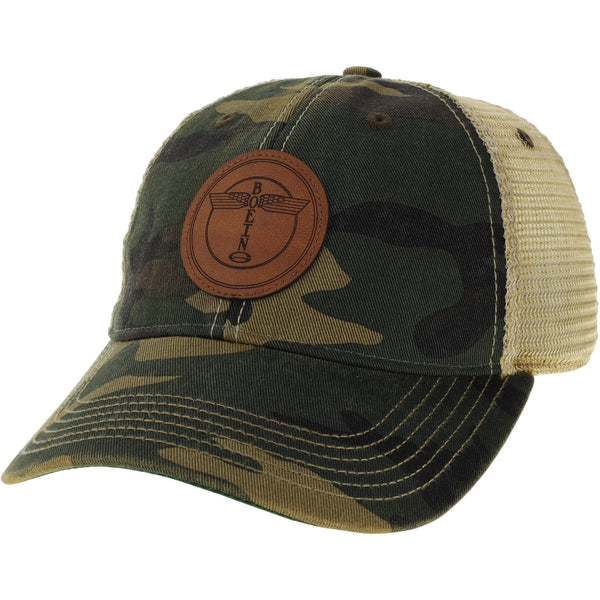 Boeing Engraved Letter Applique (Army Camo) Trucker Cap - PilotMall.com