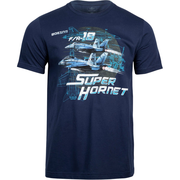 F/A-18 Super Hornet Officially Licensed Aeroplane Apparel Co. Men's T-Shirt - PilotMall.com